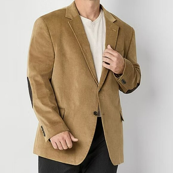 Stafford Men's Classic Fit Long Sleeve Corduroy Navy Blue Blazer NWT Size 44 Reg - Picture 5 of 5